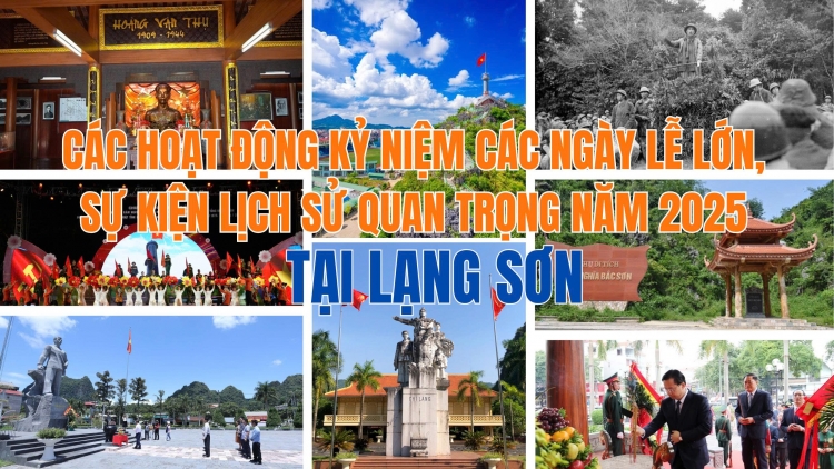 Các hoạt động kỷ niệm các ngày lễ lớn, sự kiện lịch sử quan trọng năm 2025 tại Lạng Sơn