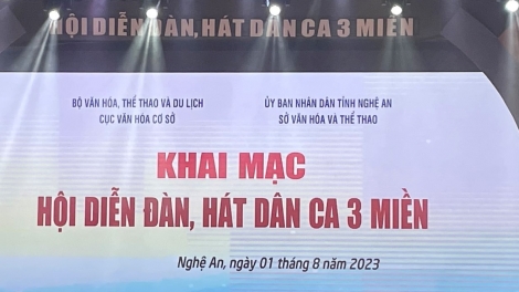 Từng bừng khai mạc Hội diễn Đàn, Hát dân ca 3 miền toàn quốc 