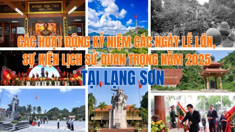 Các hoạt động kỷ niệm các ngày lễ lớn, sự kiện lịch sử quan trọng năm 2025 tại Lạng Sơn