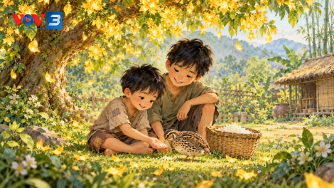 Truyện cổ tích: "Con chim cun cút và hai chú bé mồ côi" 