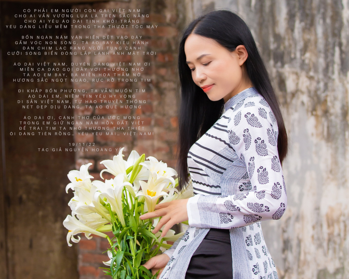 Nhà thơ Nguyễn Hoàng Yến và bài thơ "Áo dài Việt Nam"