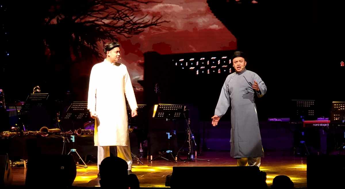 Trích đoạn số 15 Duo Trần Nguyên Hãn và Nguyễn Trãi trong vở opera Nguyễn Trãi, cốt chuyện Nguyễn Đình Thi, chuyển soạn cho opera nhạc sĩ Đỗ Nhuận.