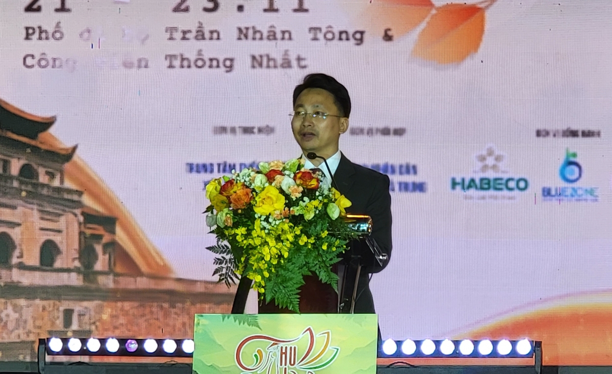 Ông Trần Trung Hiếu, Phó Giám đốc Sở Du lịch TP. Hà Nội phát biểu khai mạc.