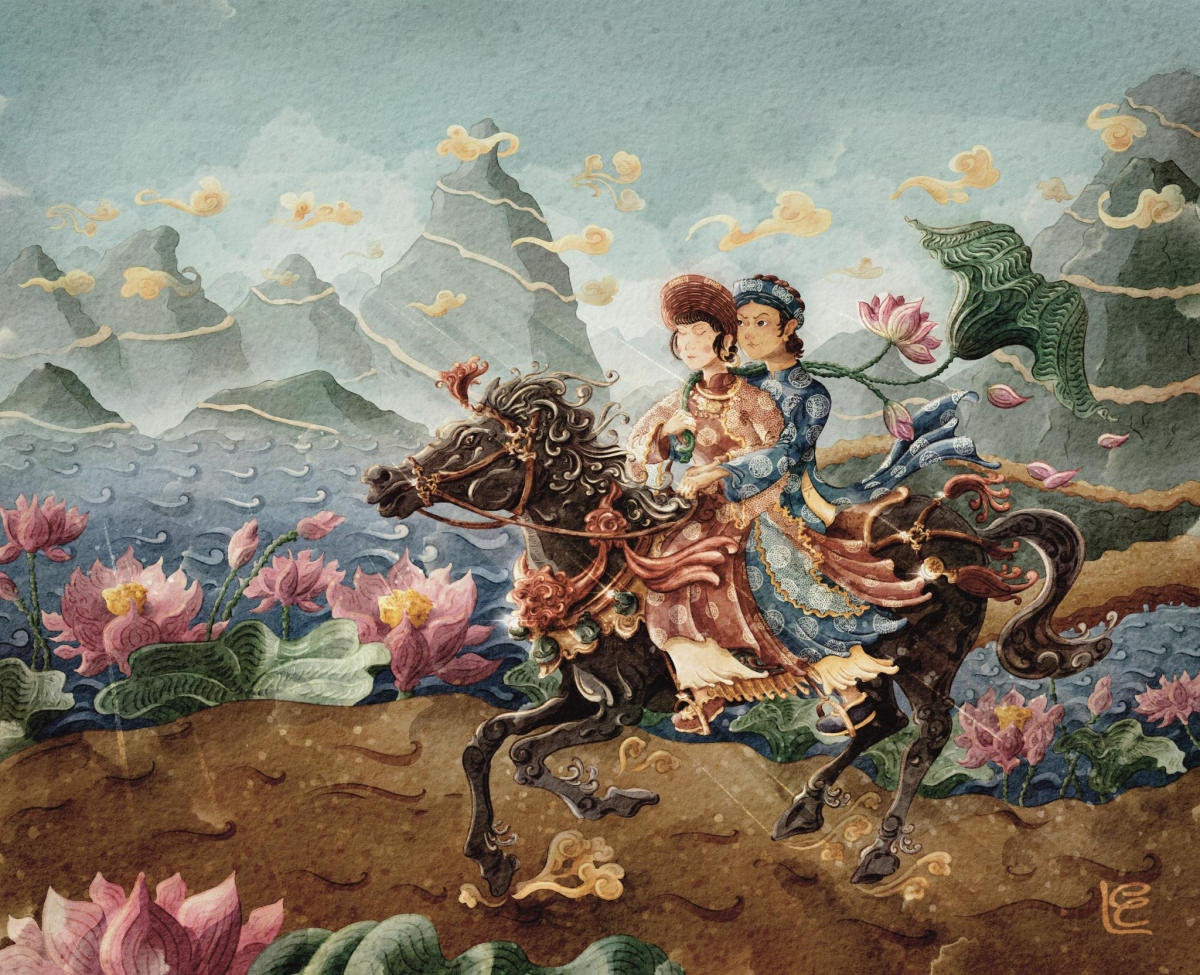 Ngựa ô và cô dâu, chú rể (Face Book).