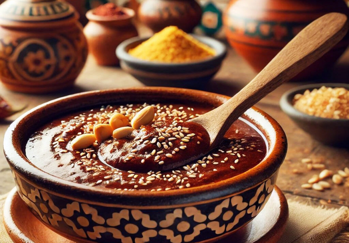 Sauce mole đậm đà, béo ngậy