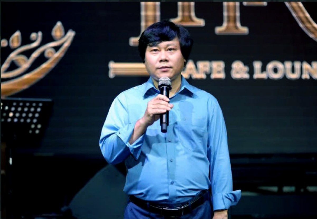 Nhạc sĩ Nguyễn Tiến Mạnh, Phó Chủ tịch Hội Âm nhạc Hà Nội phát biểu.