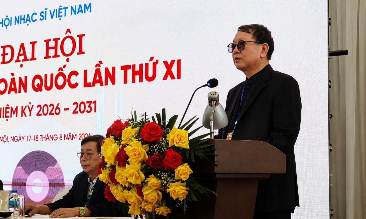 Thiếu tướng, nhạc sĩ Nguyễn Đức Trịnh, Chủ tịch Hội Nhạc sĩ Việt Nam nhiệm kỳ 2026 - 2031.